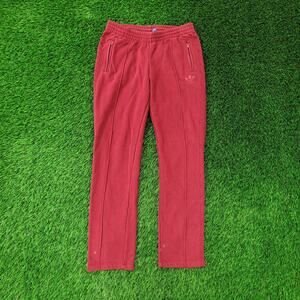 ADIDAS Trefoil Pants Womens M/L 10 Burgundy Sweatpants